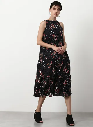 Regular Fit Casual Dress Black 
