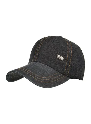 Adjustable Denim Baseball Cap Black 