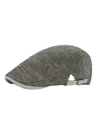 Retro Beret Cap Dark Grey 