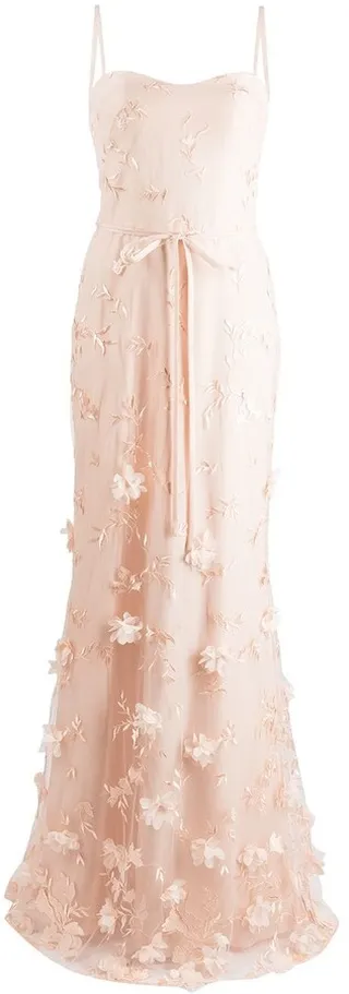 Savona floral-embroidered dress