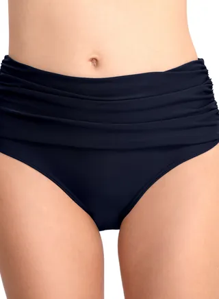 Swimming Trunks High Waist Stretch Pleated Swimming Trunks Female Conservative Swimming Briefs Female 