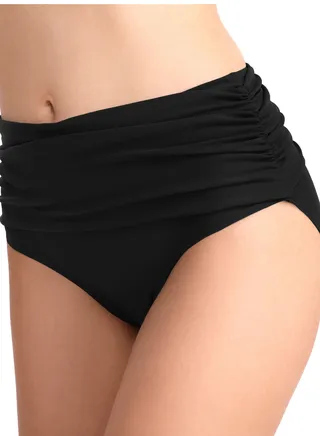 Swimming Trunks High Waist Stretch Pleated Swimming Trunks Female Conservative Swimming Briefs Female 