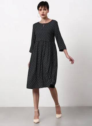 Regular Fit Casual Dress Black 