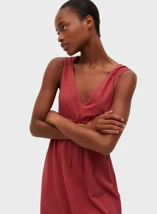 Pleated Knitted Dress 