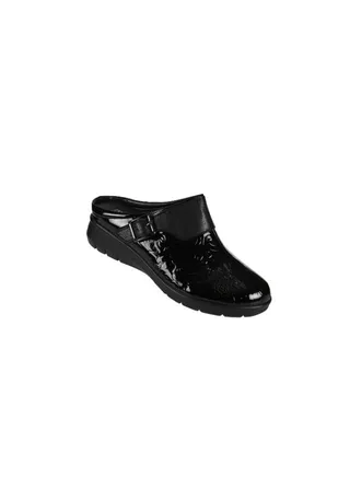 092-2429 Michelle Morgan Ladies Low Wedge Heel Clogs  18397-223 Black 36 