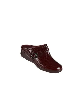 092-2431 Michelle Morgan Ladies Low Wedge Heel Clogs  18397-224 Bordo 36 