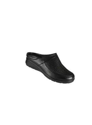 092-2428 Michelle Morgan Ladies Low Wedge Heel Clogs  18397-221 Black 36 