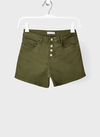 Youth Teen Buttoned Denim Shorts 