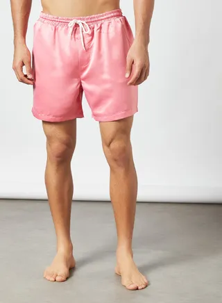 Plain Swim Shorts Pink 