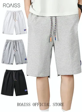 Men's Casual Drawstring Waist Swimming Trunks Beachwear Beach Pants Loose Five-point Pants Sports Running Boxer Swim Shorts Swimsuit Summer Everyday Clothing Grey 