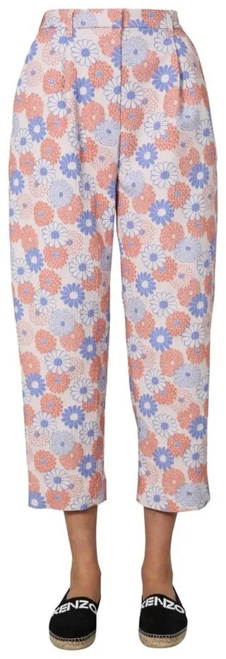 Kenzo Floral Print Cropped Trousers