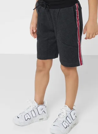 Cut & Sew Shorts With Tape 