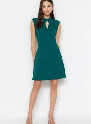 High Neck Cut Out Dress
