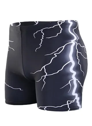 Lightning Breathable Swim Shorts Black/White 