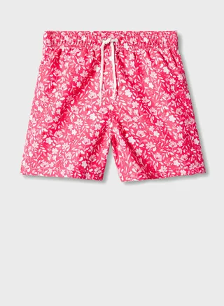 Kids Floral Print Swimming Trunks 