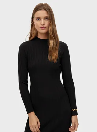 High Neck Shift Dress 