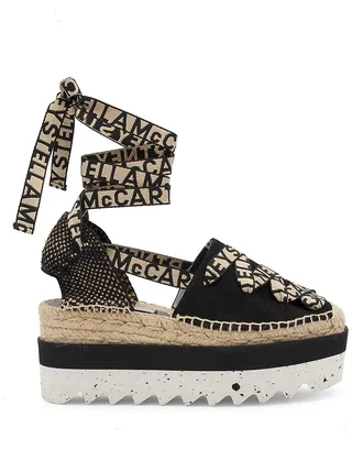 Gaia Logo Canvas Platform Espadrilles
