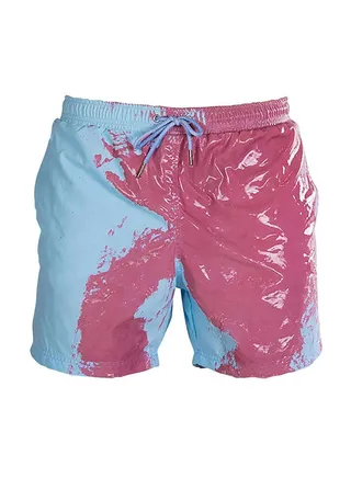 Classic Design Color Changing Swimming Shorts Blue 