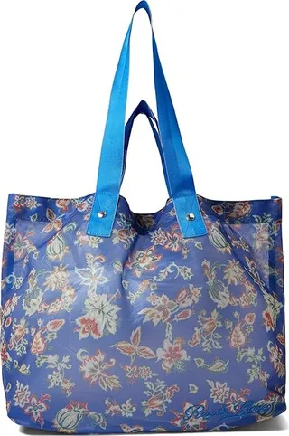 rag & bone Addison Medium Tote (Blue Retro Floral) Tote Handbags