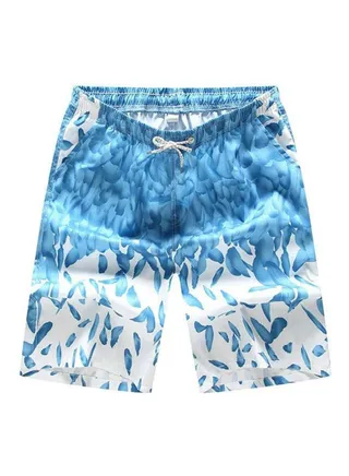 Casual Printed swim shorts Blue 