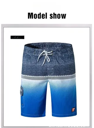 Sports Loose Breathable Swimming Short  Blue 