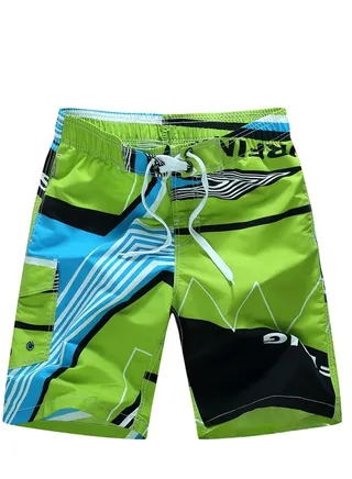 Men With Monogram Beach Shorts Green 