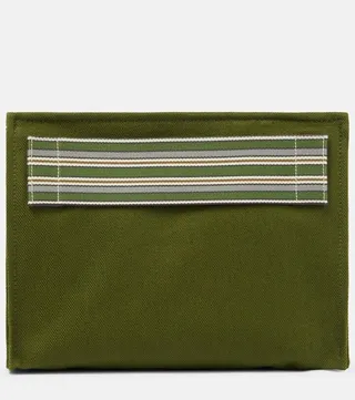 The Suitcase Stripe canvas pouch