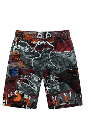 Men With Monogram Beach Shorts Red 