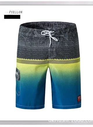 Sports Loose Breathable Swimming Short Yellow 