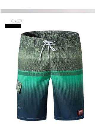 Sports Loose Breathable Swimming Short  Green 