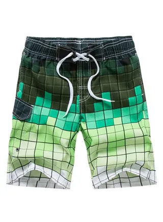 Sports Loose Breathable Swimming Short Green 