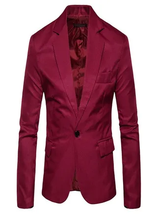 Men's Korean Slim Solid Suit 