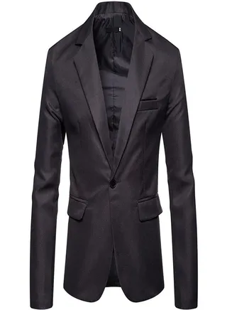 Men's British Fashion Solid Casual Blazer 