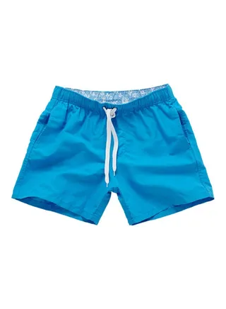Summer Drawstring Beach Shorts Blue 