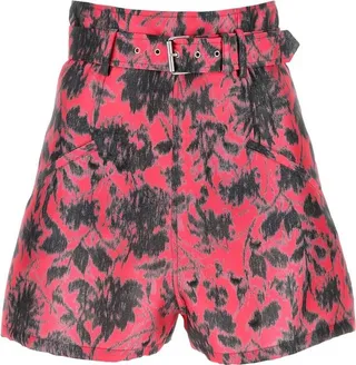 Philosophy Di Lorenzo Serafini Floral-Pattern Belted Shorts