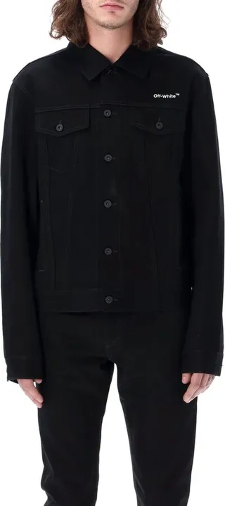 Off-White Buttoned Long-Sleeved Denim Jacket