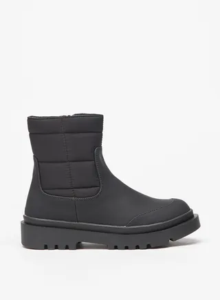 Girls Quilted High Shaft Boots with Zip Closure 