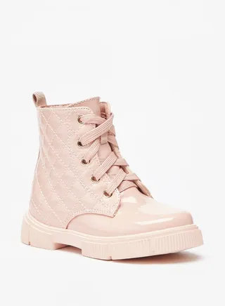 Quilted Ankle Boots With Zip Closure By Shoexpress 