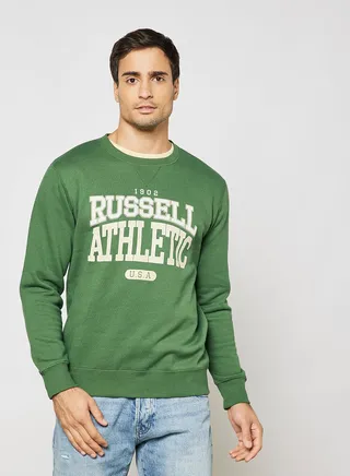 Logo Print Sweatshirt Green 