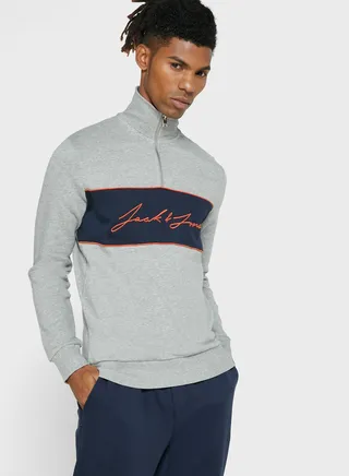 Hikari Half Zip Regular Fit Sweatshirt Grey 