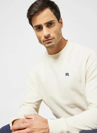Embroidered Logo Sweatshirt Ivory 