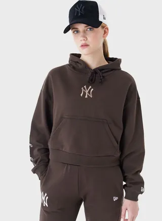 New York Yankees Mlb Cropped Hoodie