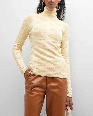 Myke Zig-Zag Turtleneck Sweater