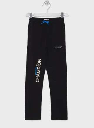 Boys Drawstrings Printed Jogger 