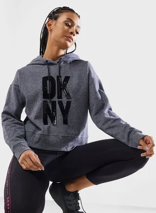 Graphic Sequin Detail Hoodie