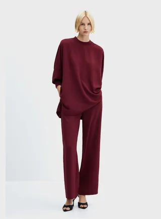 Crew Neck Knitted Sweatshirt 