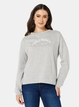 Graphic Sweatshirt Grey 