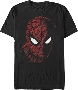 Men's Marvel Spider-Man: Far From Home Tech Pattern T-Shirt - Black - 1X Big Tall