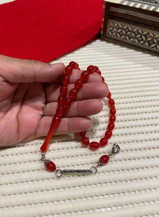 Small Faturan Bakelite Prayer Beads For Men 33 Beads Size 7mm x 10.5mm 