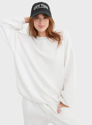 Crew Neck Knitted Sweatshirt 